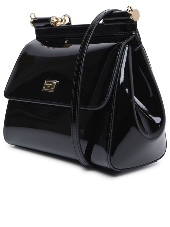 Shop Dolce & Gabbana Sicily Lucida Bag In Black