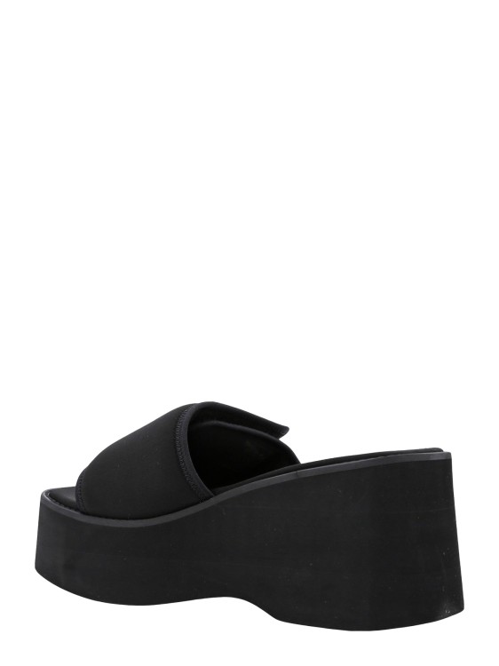 Shop Courrèges Padded Nylon Sandals In Black