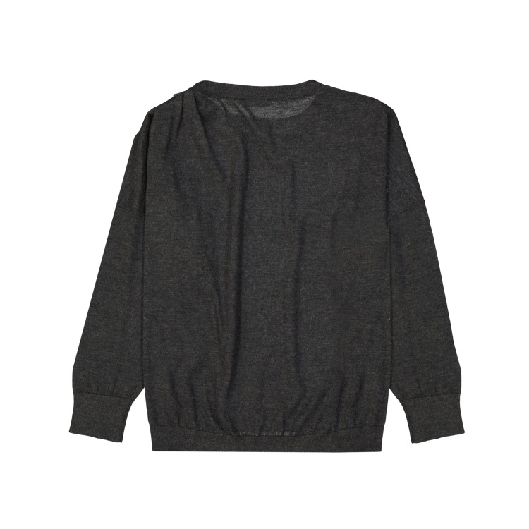 Shop Brunello Cucinelli Grey Cashmere And Silk Sweater