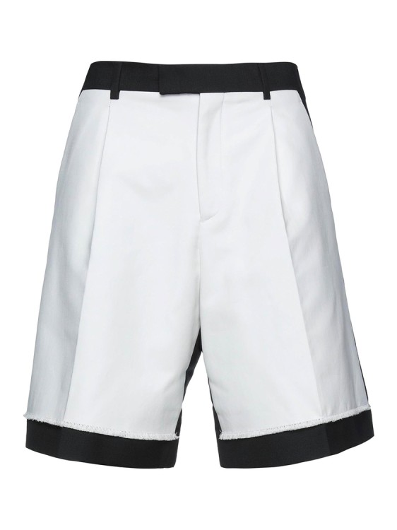 Shop Dior Wool Bermuda Shorts In White