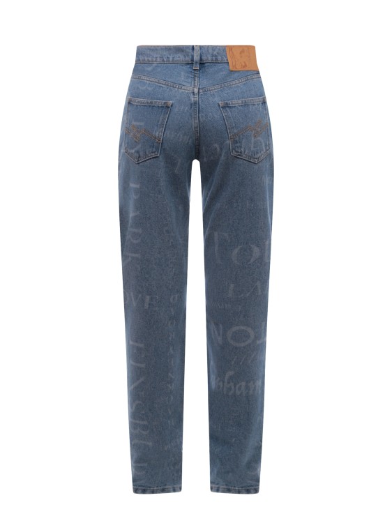 Shop Martine Rose Cotton Jeans With All-over Streetnames Print In Grey