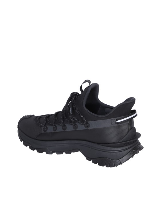Shop Moncler Black Multi-material Sneakers