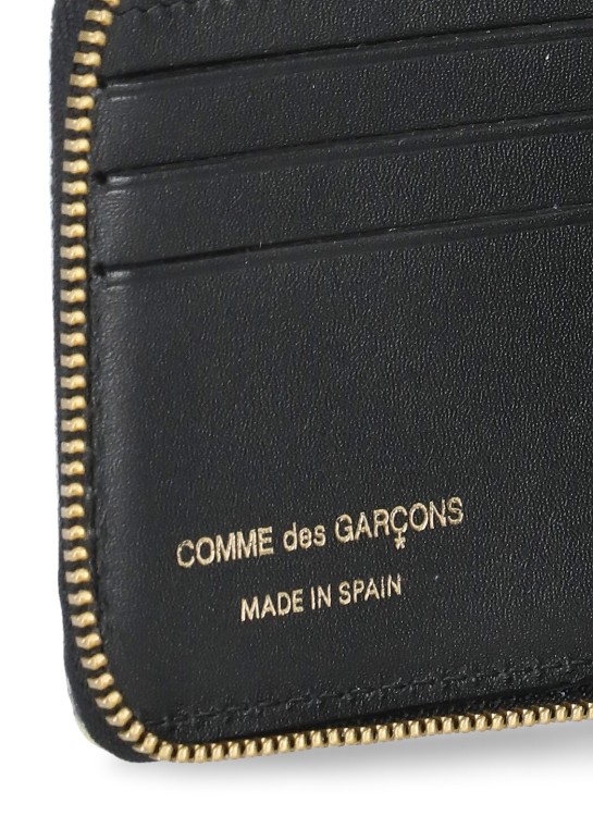 Shop Comme Des Garçons Wallet With A Tartan Pattern In Grey