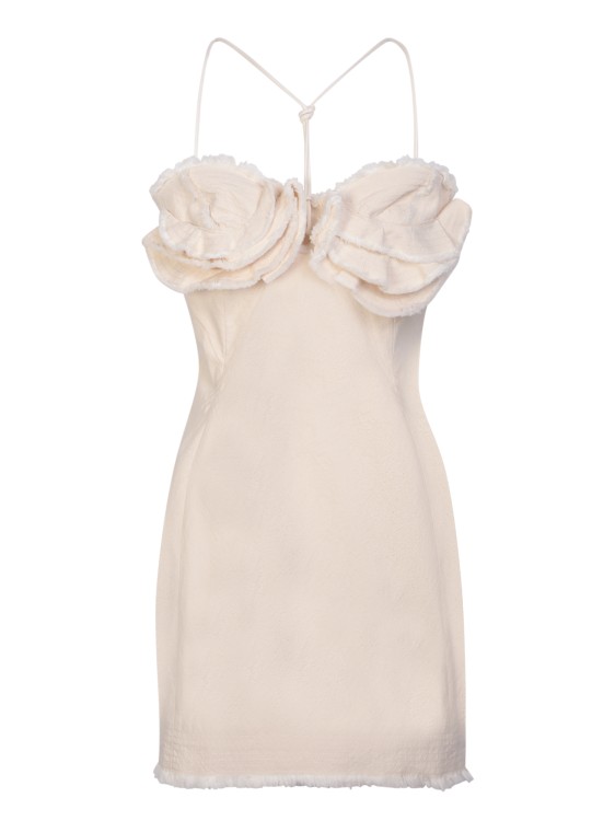 Jacquemus White Linen Blend Artichoke Mini Dress
