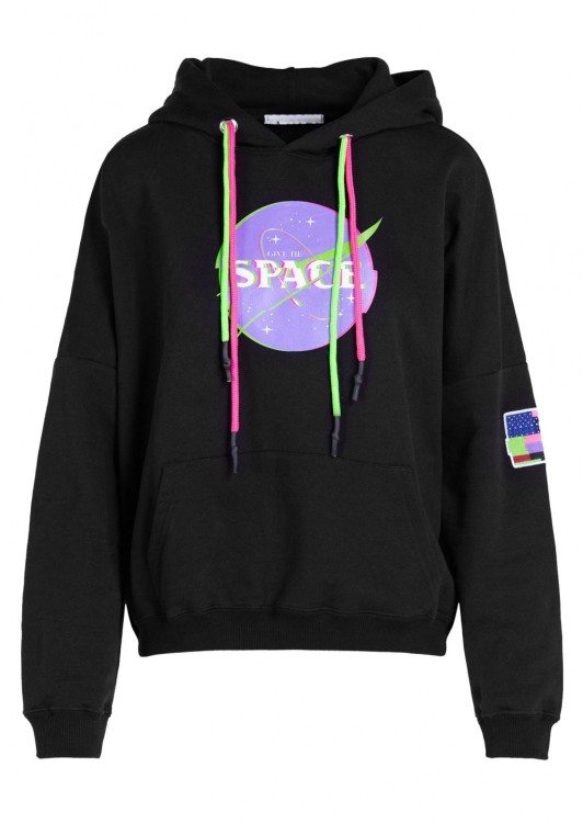 Shop Give Me Space Black Logo Hoodie