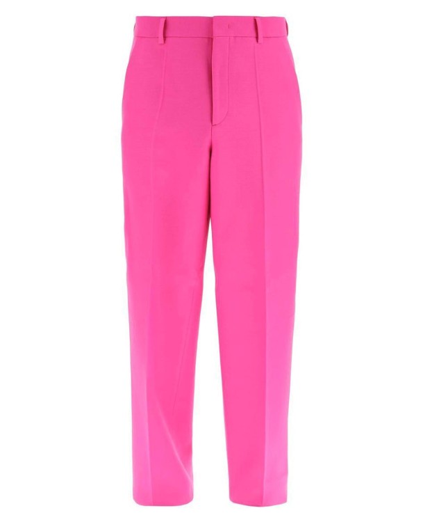 Shop Valentino Wool And Silk Pants In Pink