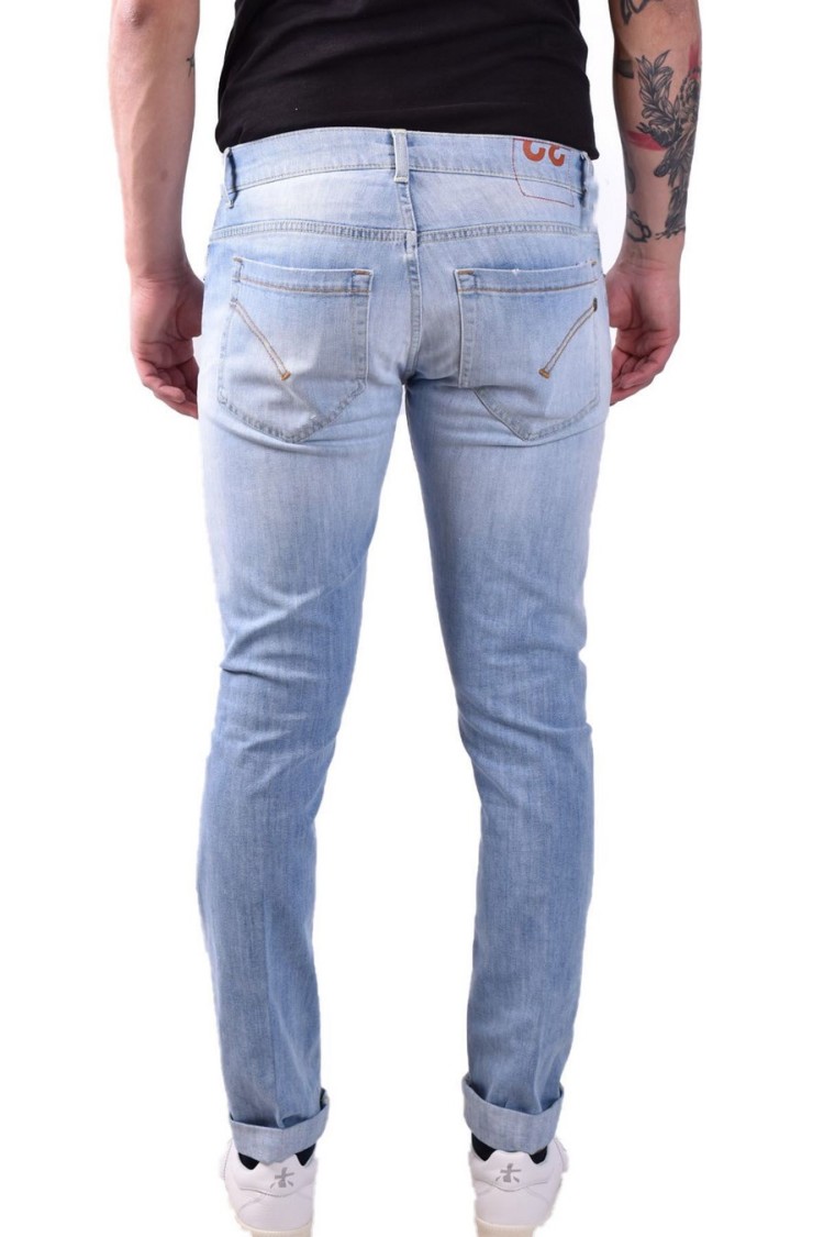 Dondup George Rolled Cuffs Skinny Jeans In Blue