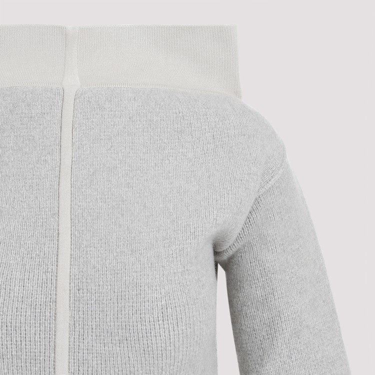 Rick Owens High-neck Extra Long-sleeves Jumper In White