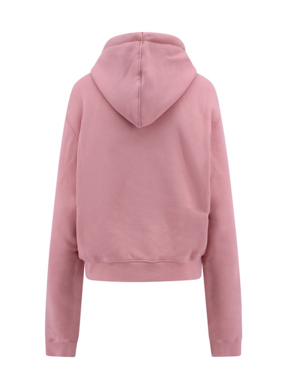 Shop Off-white Pink Organic Cotton Sweatshirt With Embroidered Logo