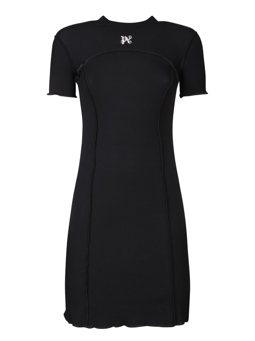 Shop Palm Angels Slim Fit Dress In Black