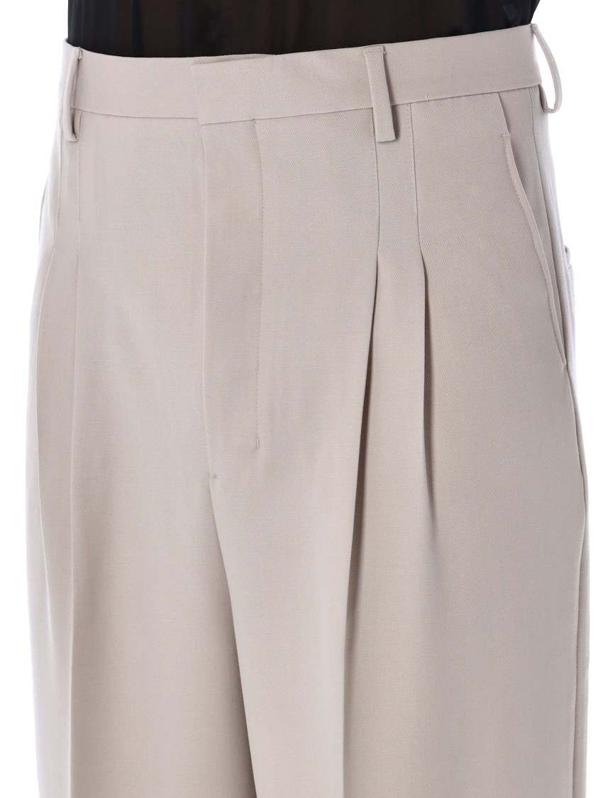 Shop Ami Alexandre Mattiussi Ami High Waist Large Trousers In Pink