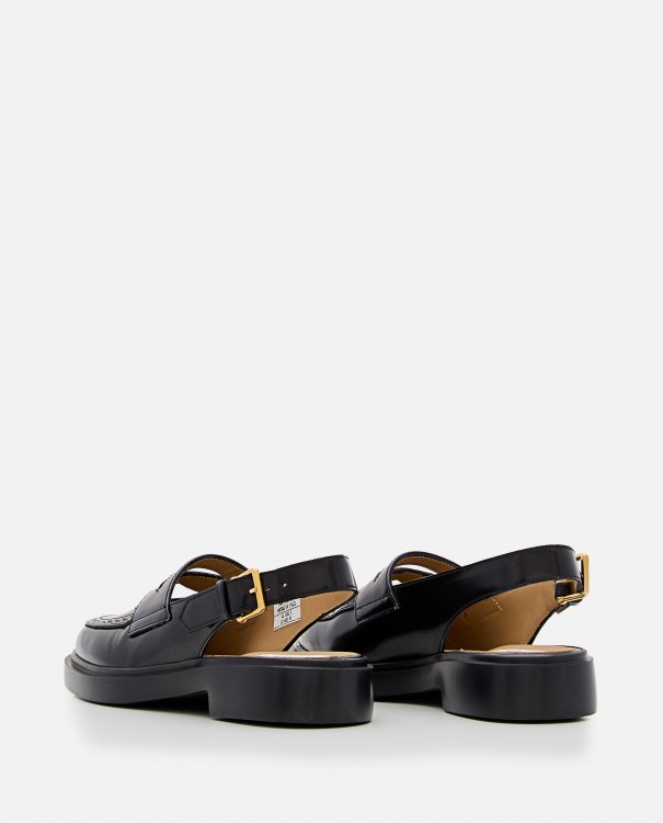 Shop Thom Browne Cut Out Slingback Penny Loafer In Black