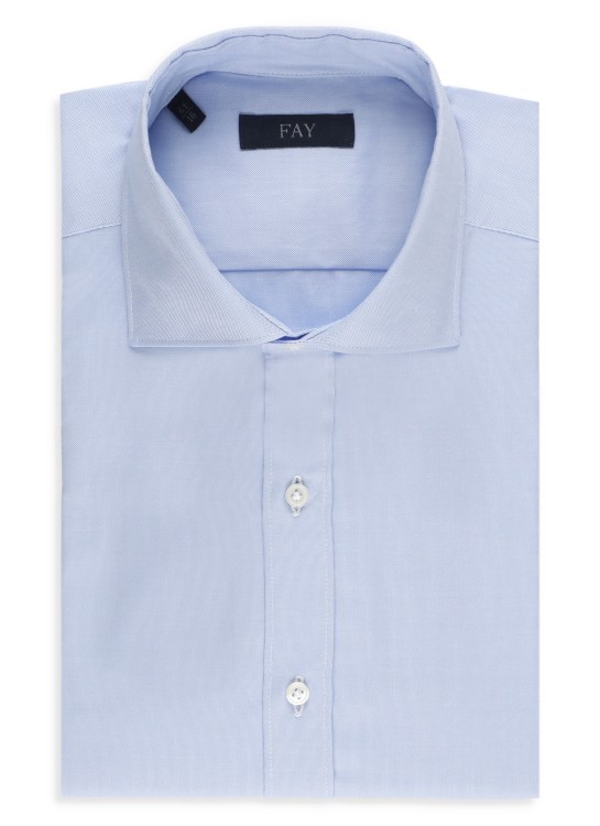 Fay Light Blue Cotton Shirt