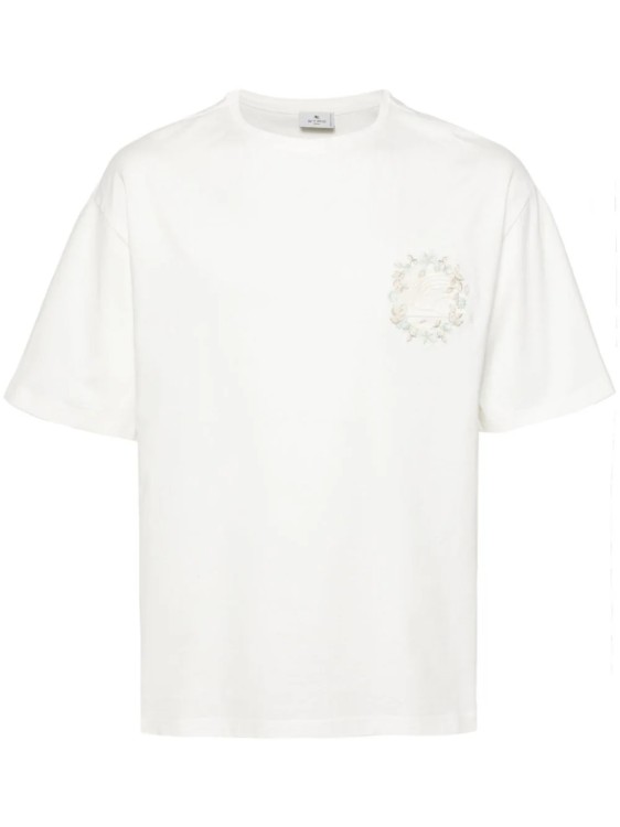 Shop Etro White Pegaso T-shirt