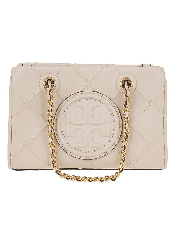 Shop Tory Burch Fleming Quilted Tote Bag In Neutrals