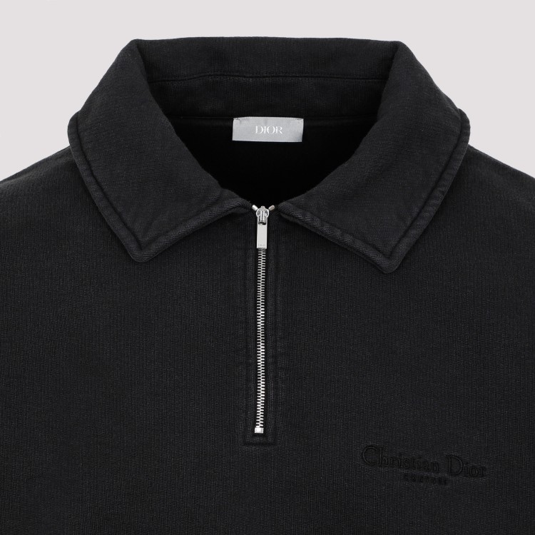 Shop Dior Black Cotton Sweatshirt