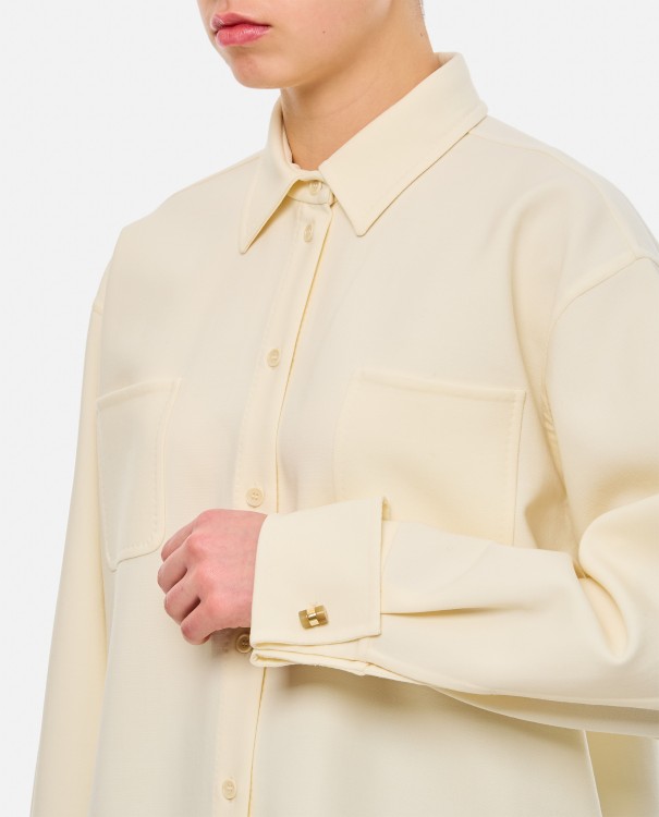 Shop Max Mara Tirolo Jersey Overshirt In Neutrals