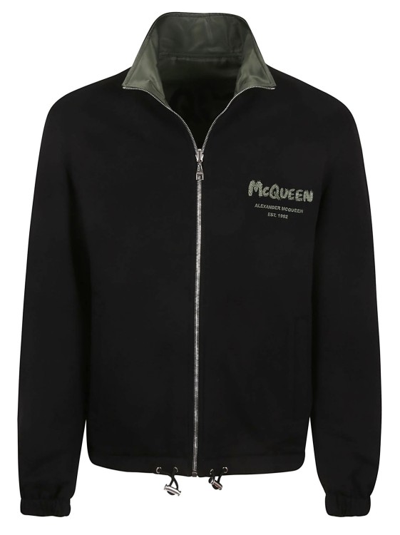 Shop Alexander Mcqueen Black Loopback Reversible Jacket