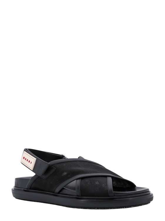 Shop Marni Nylon Sandals In Black