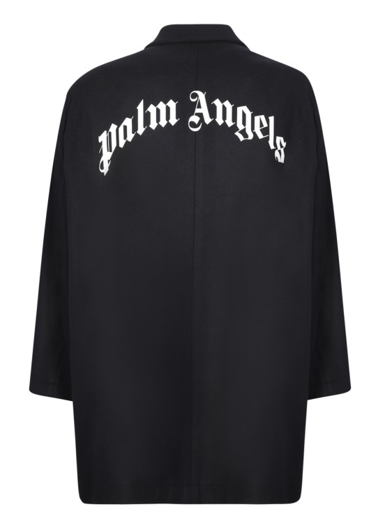 Shop Palm Angels Black Single-breasted Coat