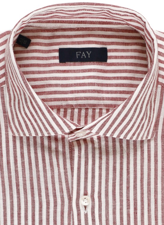 Shop Fay Striped Shirt In Red