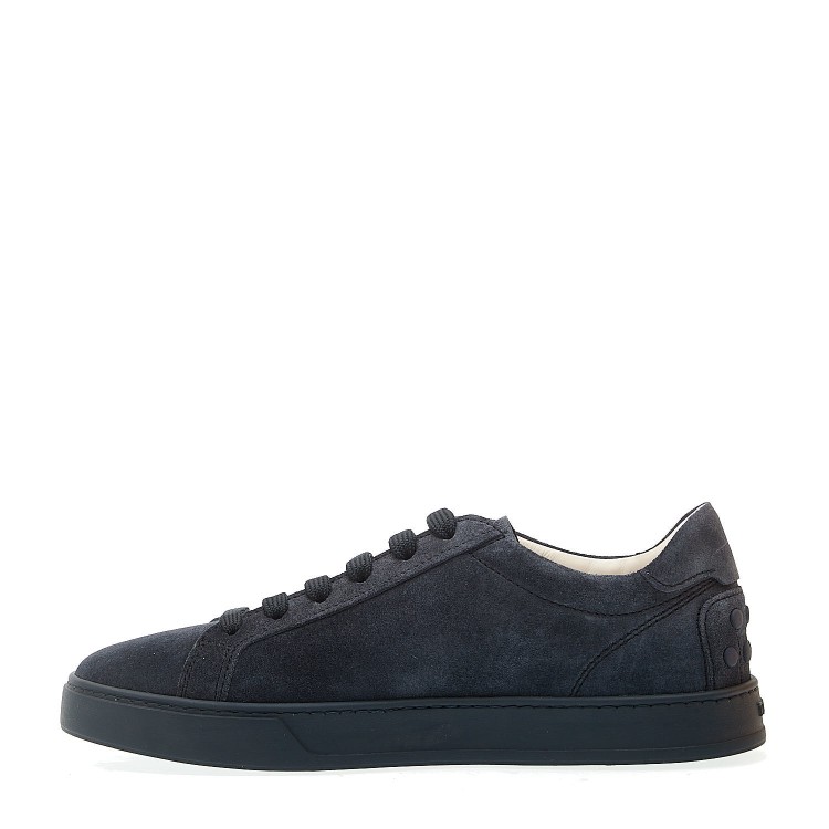 Shop Tod's Sneakers In Blue Suede With Cassette Bottom