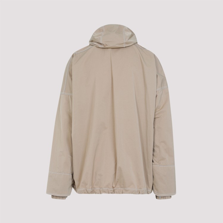 Shop Bottega Veneta Beige Polyamide Jacket In Neutrals