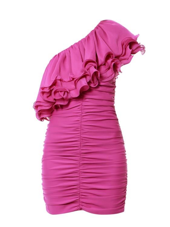 Shop Rotate Birger Christensen Recycled Nylon Dress In Pink