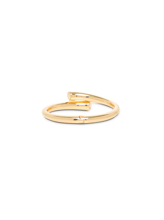 Shop Federica Tosi Tube Bracelet In Gold Colored Brass In Not Applicable