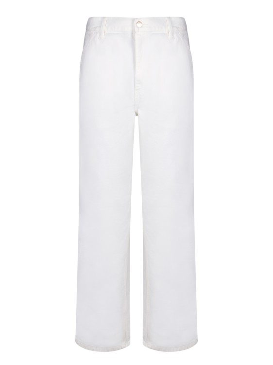 Carhartt Regular Fit Cotton Trousers In White