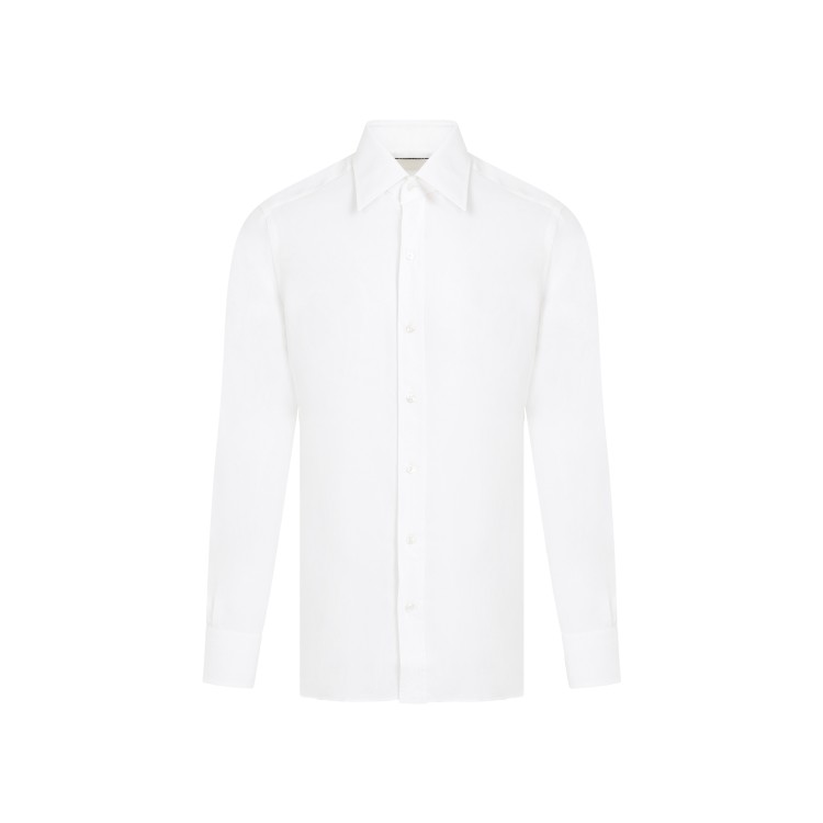 Shop Tom Ford Ivory Lyocell Shirt In White
