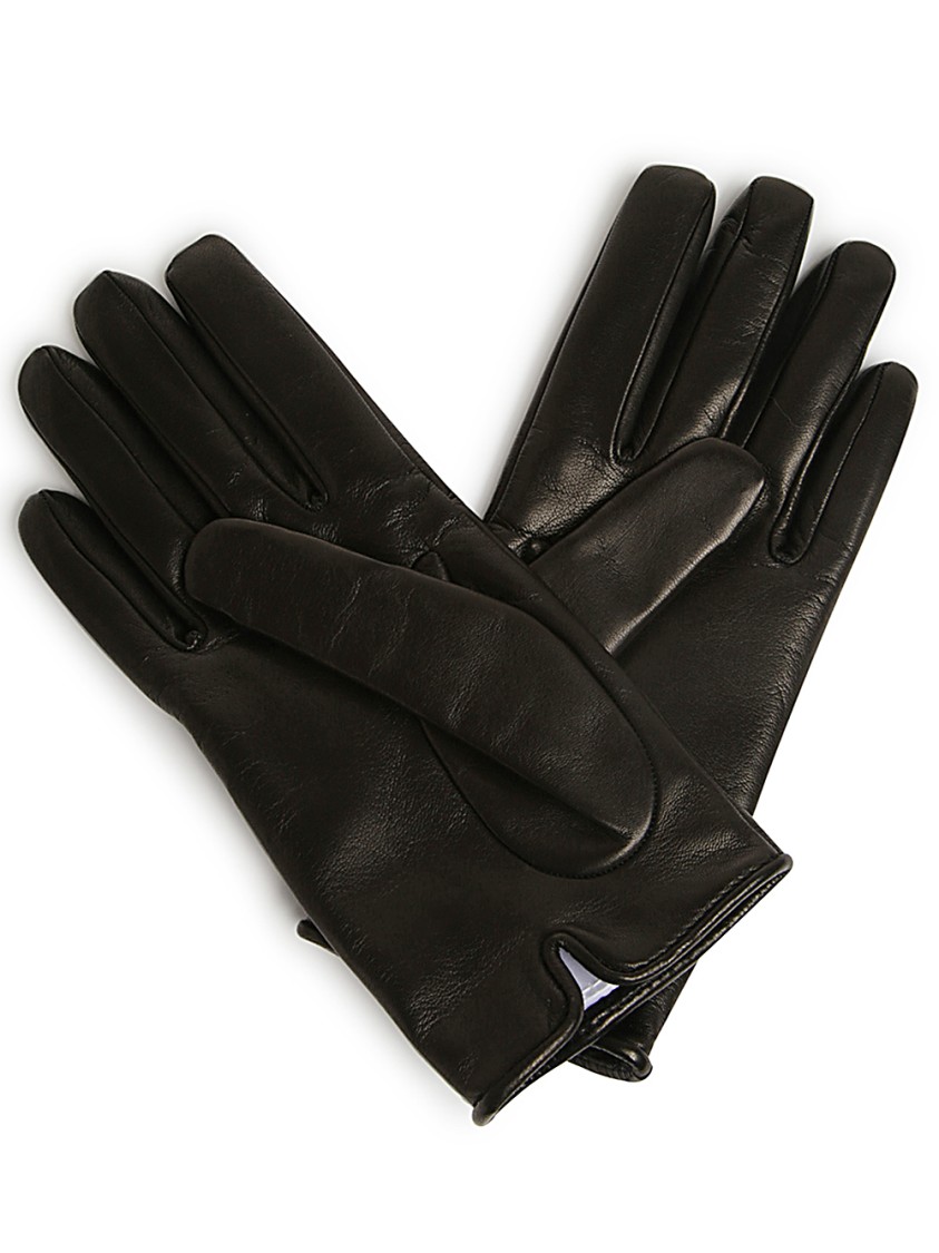 Valentino Luxury Leather Gloves With Elegant Logo Detail And Refined Finish In Black
