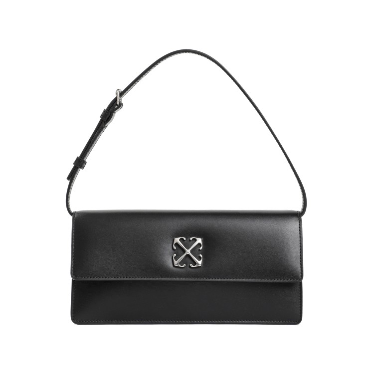 Shop Off-white Black Jitney 1.0 Leather Shoulder Bag
