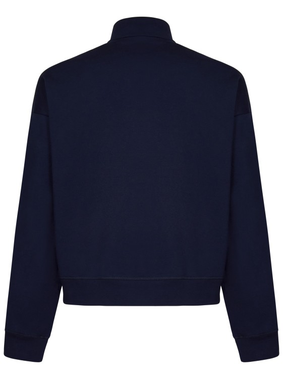 Shop Dsquared2 Zip-up Blue Cotton Fleece Track Jacket