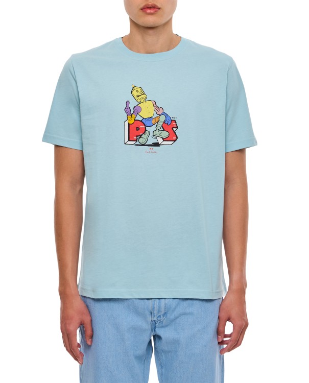 Shop Paul Smith Robot T-shirt In Blue