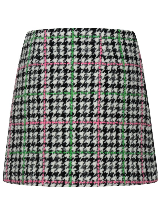 Shop Msgm Multicolored Wool Skirt