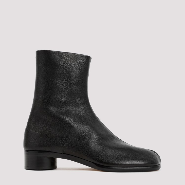 Maison Margiela Brown Tabi Ankle Boots In Black