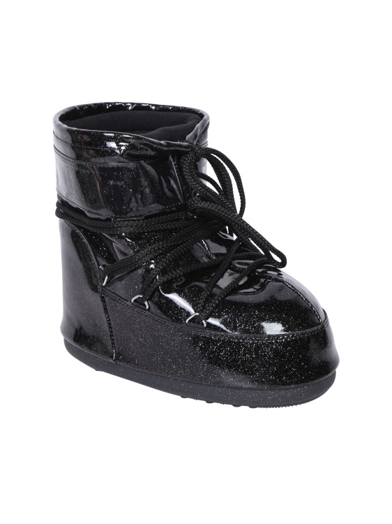 Shop Moonboot Icon Low Glitter Boots Black
