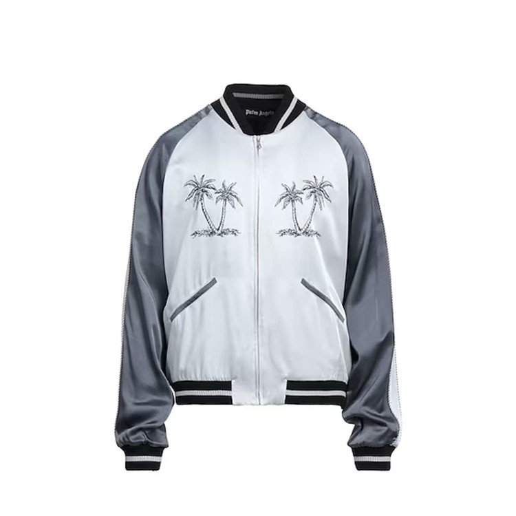 Palm Angels Palms Souvenir Bomber Jacket Men In White