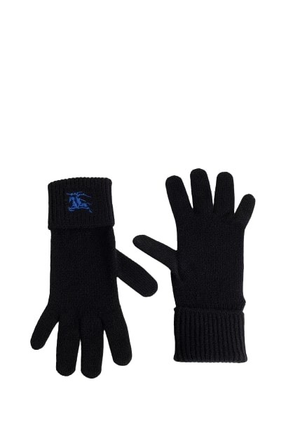 Burberry Cashmere Blend Gloves In Black