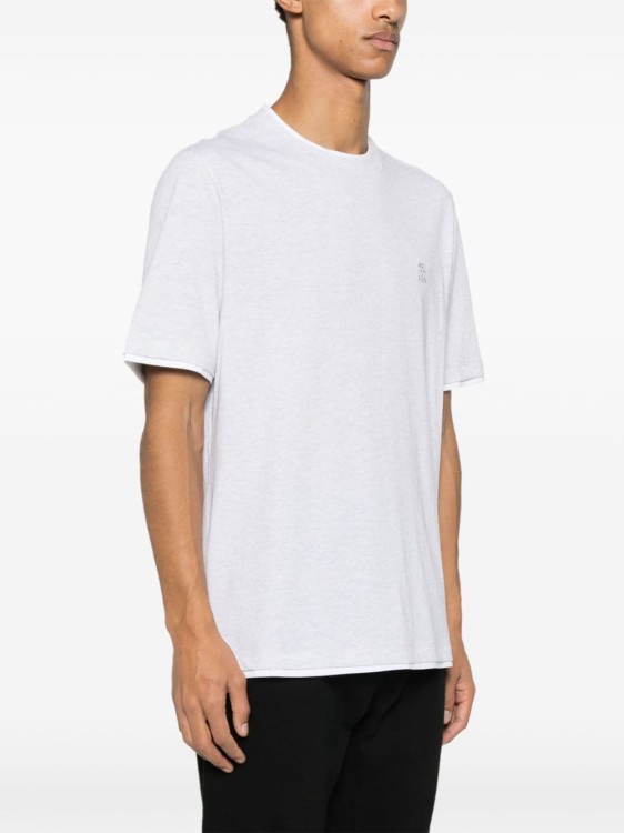 Shop Brunello Cucinelli Grey Cotton T-shirt In White