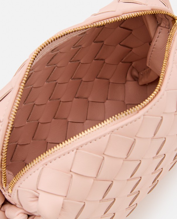 Shop Bottega Veneta Mini Loop Leather Camera Bag In Pink