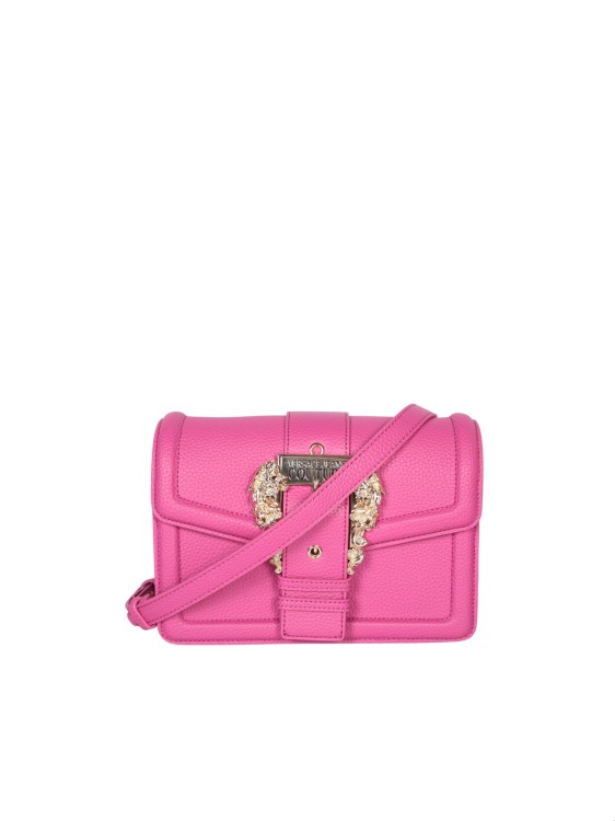 Versace Jeans Couture Baroque Buckle Fuxia Bag In Pink