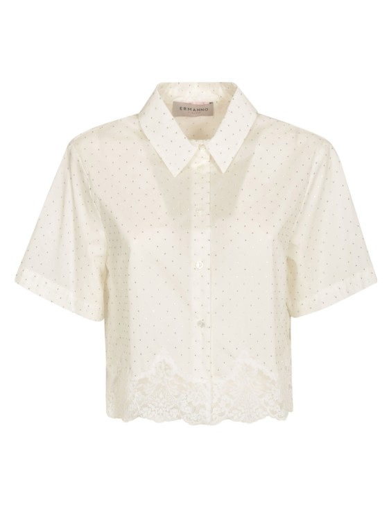 Shop Ermanno Firenze White Cotton Blend Shirts
