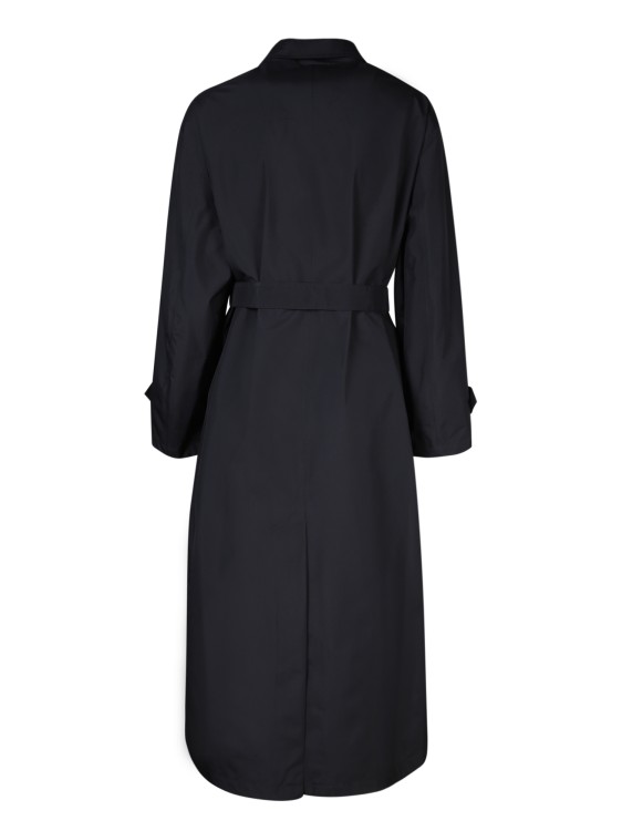 Shop Herno Black Long Trench In Goretex