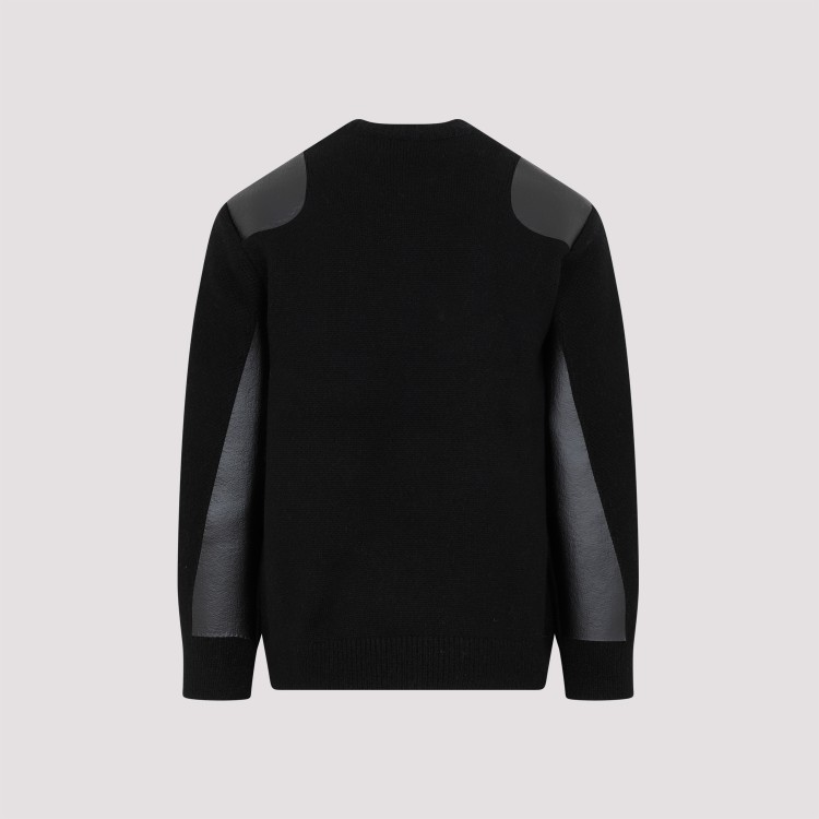 Shop Junya Watanabe Black Wool Sweater