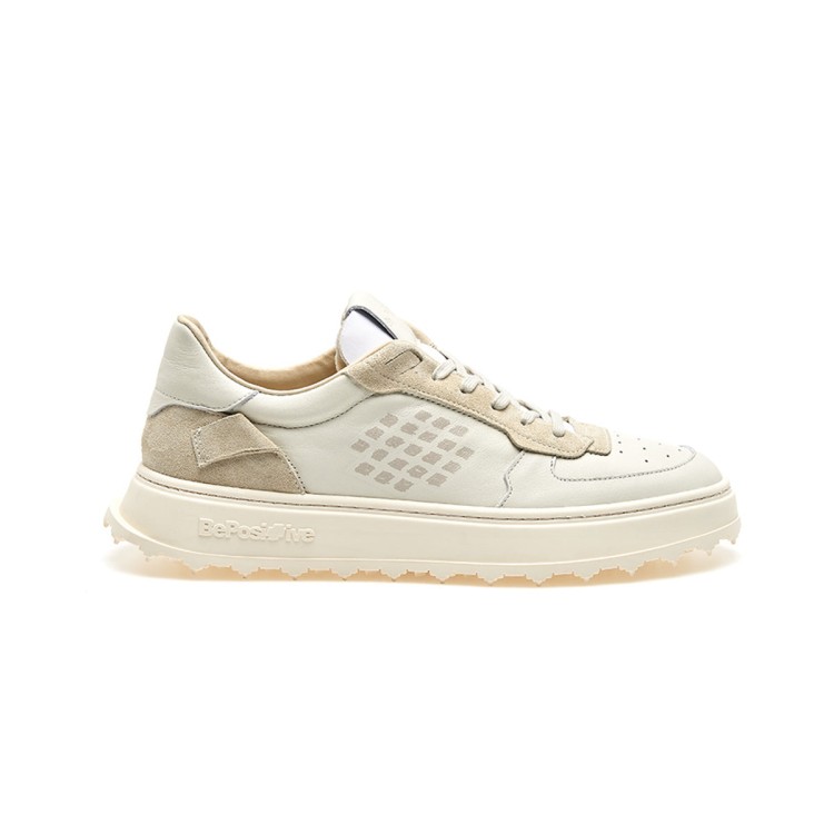 Shop Be Positive Cuprace Basket - Leather + Suede In White