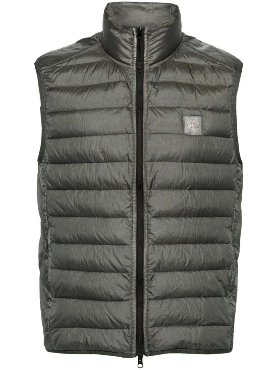 Shop Stone Island Compass-patch Quilted Musk Gilet In Grey