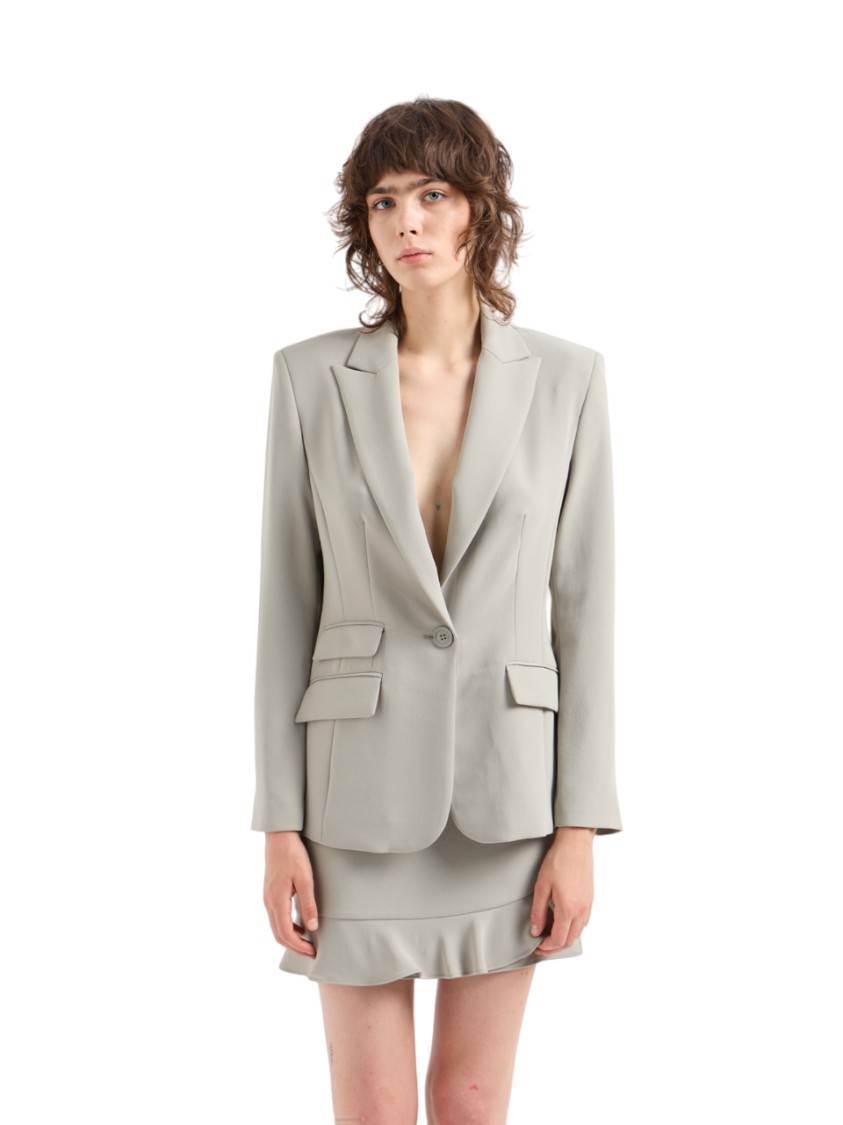 Armani Exchange Single-breasted Blazer In Grey