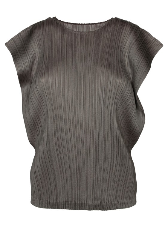 Shop Issey Miyake Pleated T-shirt In Grey